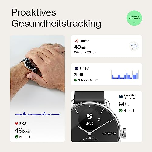 Withings ScanWatch Hybrid Smartwatch mit EKG, Herzfrequenzsensor und Oximeter - 2