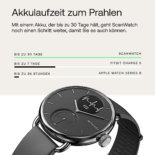 Withings ScanWatch Hybrid Smartwatch mit EKG, Herzfrequenzsensor und Oximeter - 3