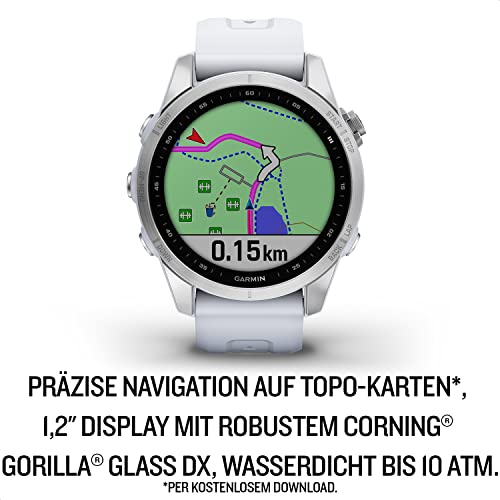 Garmin fenix 7S – schlanke GPS-Multisport-Smartwatch mit 1,2“ Display und Touch-/Tastenbedienung, TOPO-Karten, über 60 Sport-Apps, Garmin Music und Garmin Pay. Bis zu 11 Tage Akkulaufzeit, wasserdicht - 2