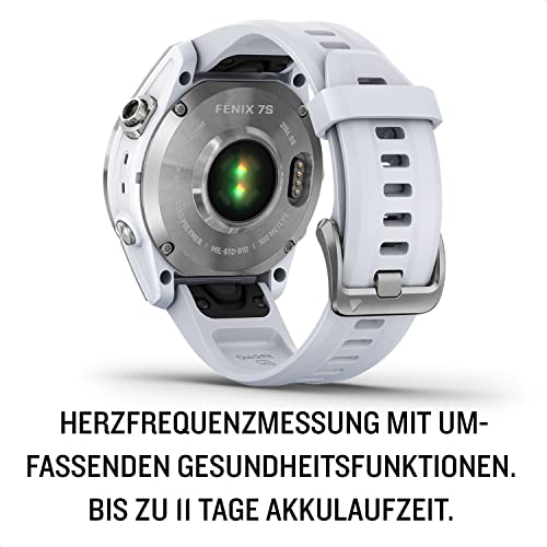 Garmin fenix 7S – schlanke GPS-Multisport-Smartwatch mit 1,2“ Display und Touch-/Tastenbedienung, TOPO-Karten, über 60 Sport-Apps, Garmin Music und Garmin Pay. Bis zu 11 Tage Akkulaufzeit, wasserdicht - 3