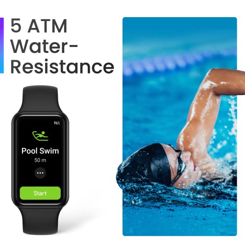 Amazfit Band 7 Aktivitätstracker Fitness Smartwatch mit Always-On-Display, bis zu 18 Tage Akkulaufzeit, 24-Stunden-Herzfrequenz- und SPO₂-Überwachung, 5 ATM wasserdicht, 120 Sportmodi - 7