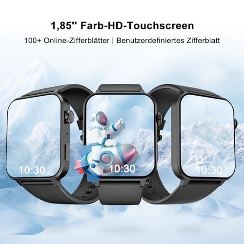 Smartwatch, Blackview R3 Pro Fitnessuhr mit 1,69 Zoll großer HD-Farbbildschirm, Temperaturmessung, Überwachung von SpO2, Herzfrequenz, Schlaf, usw. Smart Watch für Damen Herren kompatibel iOS Android - 4