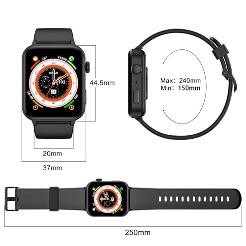 Smartwatch, Blackview R3 Pro Fitnessuhr mit 1,69 Zoll großer HD-Farbbildschirm, Temperaturmessung, Überwachung von SpO2, Herzfrequenz, Schlaf, usw. Smart Watch für Damen Herren kompatibel iOS Android - 7
