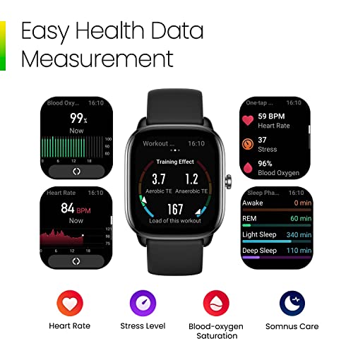 Amazfit GTS 4 Mini Smartwatch mit Blutsauerstoff- und Herzfrequenzüberwachung, 5 Satelliten-Ortungssysteme, über 120 Sportmodi, 5 ATM Wasserdichtigkeit, Alexa, Fitnessuhr kompatibel mit ios Android - 3