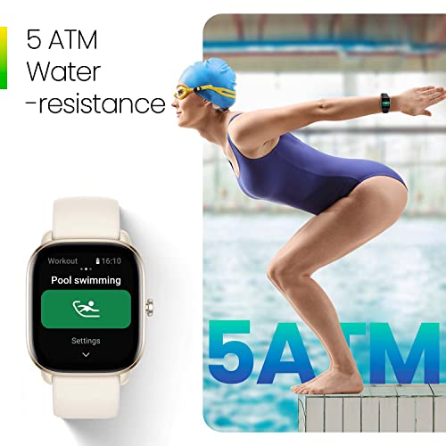 Amazfit GTS 4 Mini Smartwatch mit Blutsauerstoff- und Herzfrequenzüberwachung, 5 Satelliten-Ortungssysteme, über 120 Sportmodi, 5 ATM Wasserdichtigkeit, Alexa, Fitnessuhr kompatibel mit ios Android - 6